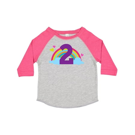 Inktastic 2nd Birthday Rainbow Cute Girls Gift Toddler Toddler Girl T-Shirt