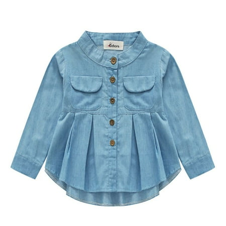 Orchip Kids Baby Girls Long Sleeve Denim Shirt Mini Dress Tops Soft Cotton Soild Color Buttons up 1-7T
Orchip Kids Baby Girls Long Sleeve Denim Shirt Mini Dress Tops Soft Cotton Soild Color Buttons up 1-7T