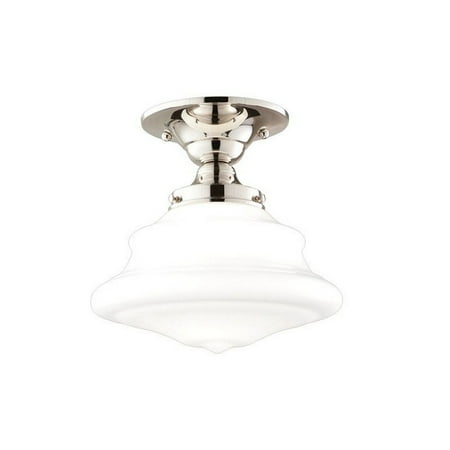 One Light Flush Mount 9.5 inches Wide By 8 inches High-Polished Nickel Finish Bailey Street Home 116-Bel-673177
One Light Flush Mount 9.5 inches Wide By 8 inches High-Polished Nickel Finish Bailey Street Home 116-Bel-673177