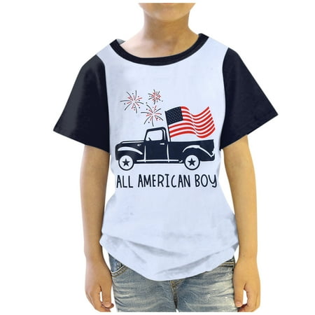 ZMHEGW American Flag Shirts Toddler Tees Short Sleeve Crew Neck Tops Independence Day Print Black 100
ZMHEGW American Flag Shirts Toddler Tees Short Sleeve Crew Neck Tops Independence Day Print Black 100