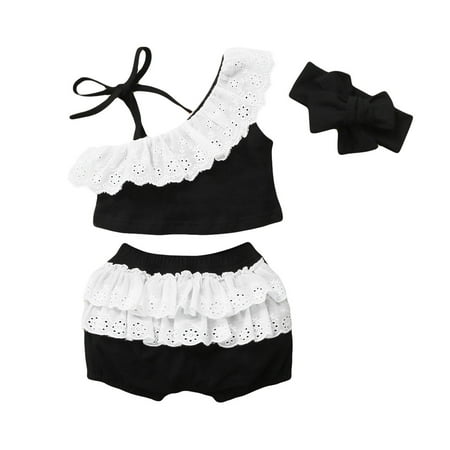 B91xZ Toddler Girl Outfits Girls Sleeveless Off Shoulder Lace Tops Ruffles Shorts Headbands Outfits Size 6 Months
B91xZ Toddler Girl Outfits Girls Sleeveless Off Shoulder Lace Tops Ruffles Shorts Headbands Outfits Size 6 Months