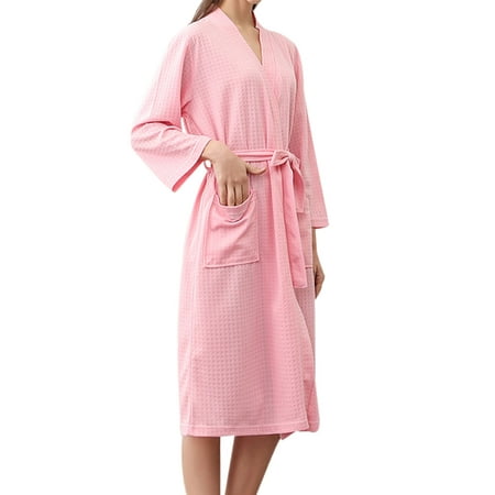 Womens Lace Up Knit Bathrobe Casual Solid Color Soft Pajamas 3/4 Sleeve Lounge Wear Nightgown Nightshirt
Womens Lace Up Knit Bathrobe Casual Solid Color Soft Pajamas 3/4 Sleeve Lounge Wear Nightgown Nightshirt