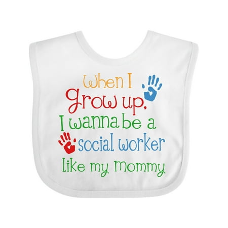 Inktastic Social Worker Like Mommy Gift Baby Boy or Baby Girl Bib