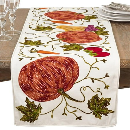 SARO 510.I1672B 16 x 72 in. Rectangle Embroidered Pumpkin Harvest Design Cotton Table Runner Ivory
SARO 510.I1672B 16 x 72 in. Rectangle Embroidered Pumpkin Harvest Design Cotton Table Runner Ivory