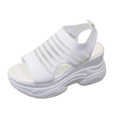 ZIZOCWA Platform Sports Sandals Women Weave Hollow Elastic Slip On Summer Fashion Beach Shoes Thick Bottom Rope Wedges Sandals for Women White Size6.5
ZIZOCWA Platform Sports Sandals Women Weave Hollow Elastic Slip On Summer Fashion Beach Shoes Thick Bottom Rope Wedges Sandals for Women White Size6.5