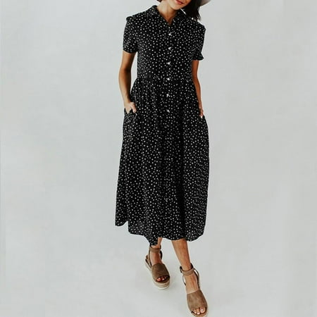 Clearance!New Fashion Summer Women s Plus Size Retro Lapel Polka Dot Print Short Sleeve Loose Long Casual Dresses Ruffle Robe Oversize
Clearance!New Fashion Summer Women s Plus Size Retro Lapel Polka Dot Print Short Sleeve Loose Long Casual Dresses Ruffle Robe Oversize