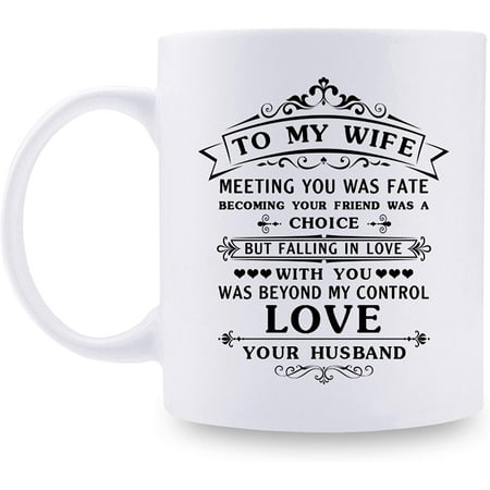 Romantic Gifts for Wife from Husband - Christmas Birthday Valentine Anniversary Wife Gifts from Husband - Birthday Mug for Wife - 11 oz Coffee Mug
Romantic Gifts for Wife from Husband - Christmas Birthday Valentine Anniversary Wife Gifts from Husband - Birthday Mug for Wife - 11 oz Coffee Mug