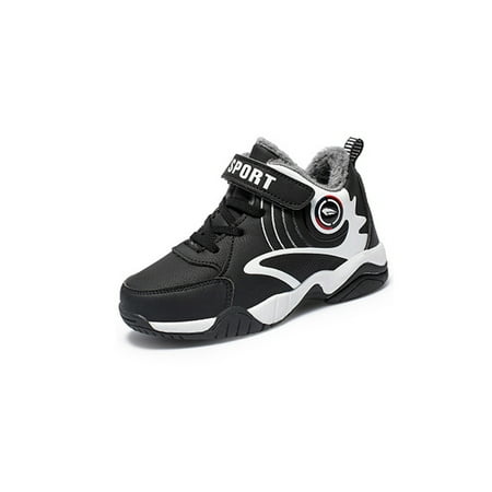 Ritualay Boy s Warm Shoes Anti-Slip Sneakers Athletic Running Shoe Fashion Comfort Sneaker Gym Sports Plush Lined Trainers Black And White 6.5Y 
Ritualay Boy s Warm Shoes Anti-Slip Sneakers Athletic Running Shoe Fashion Comfort Sneaker Gym Sports Plush Lined Trainers Black And White 6.5Y