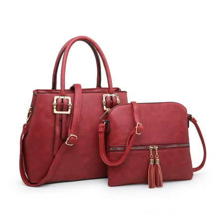 POPPY 2PCS Women's Tote Shoulder Bag & Crossbody Purse Set Fashion Handbag Christmas Gift for Women
