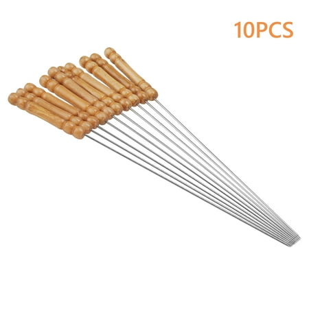 MATHOWAL 10 barbecue skewers 304 stainless steel skewers with push rods long flat skewers lamb skewers
MATHOWAL 10 barbecue skewers 304 stainless steel skewers with push rods long flat skewers lamb skewers
