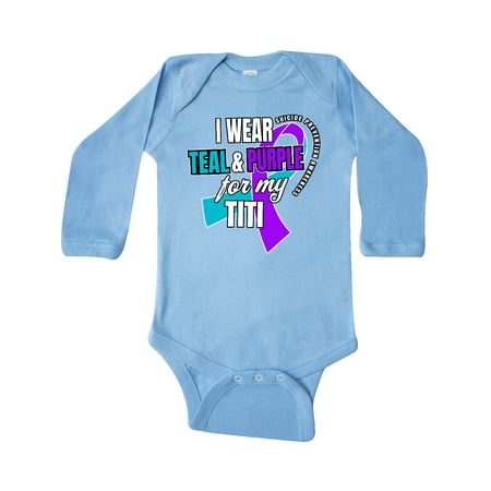 Inktastic Suicide Prevention I Wear Teal and Purple for My Titi Gift Baby Boy or Baby Girl Long Sleeve Bodysuit
Inktastic Suicide Prevention I Wear Teal and Purple for My Titi Gift Baby Boy or Baby Girl Long Sleeve Bodysuit