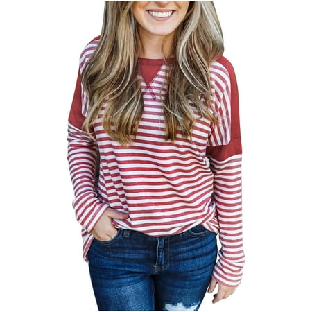 Women s Long Sleeve Casua Crewneck Blouses Off Shoulder Loose Oversized Shirt Stitching Printing Christmas Blouses Tunic Tops
Women s Long Sleeve Casua Crewneck Blouses Off Shoulder Loose Oversized Shirt Stitching Printing Christmas Blouses Tunic Tops