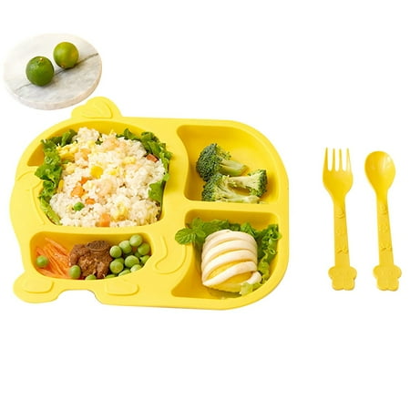 Hengtai Baby Divided Plate Portable Non Slip Child Feeding Plate For Children Babies yellow
Hengtai Baby Divided Plate Portable Non Slip Child Feeding Plate For Children Babies yellow