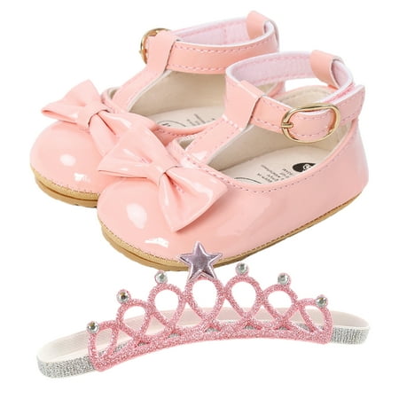 Amuver Baby Girl’s PU Toddler Shoes or Fashion Solid Color Bow Rubber Sole Casual Shoes and Headband Set
Amuver Baby Girl’s PU Toddler Shoes or Fashion Solid Color Bow Rubber Sole Casual Shoes and Headband Set