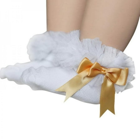 Baby Girls Ankle Socks Toddler Kids Bowknot Lace Cotton Socks
