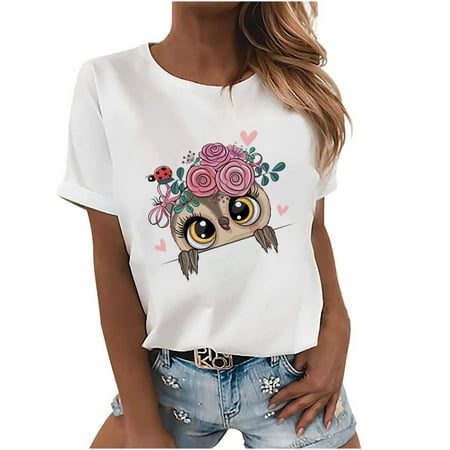 Ziloco Short Sleeve Round-Neck Blouses & Shirts Women s Fashion Printing Round Neck Loose Short Sleeve T Shirt Pullover Tops Blouse wo582top Corset Top
Ziloco Short Sleeve Round-Neck Blouses & Shirts Women s Fashion Printing Round Neck Loose Short Sleeve T Shirt Pullover Tops Blouse wo582top Corset Top