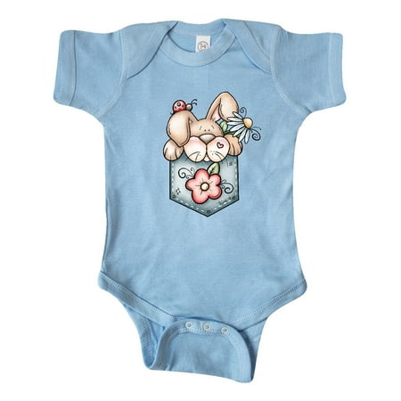 Inktastic Jean Pocket Bunny Rabbit Gift Baby Boy Bodysuit