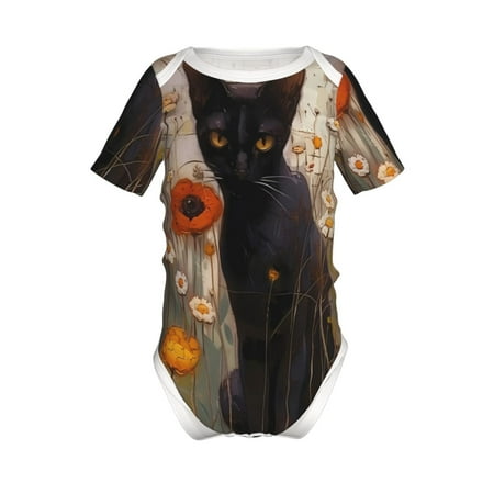 Lukts Black Cat in Wildflowers Print Baby Short Sleeve Romper Onesie for Newborn Baby Boys and Girls-18 Months
Lukts Black Cat in Wildflowers Print Baby Short Sleeve Romper Onesie for Newborn Baby Boys and Girls-18 Months
