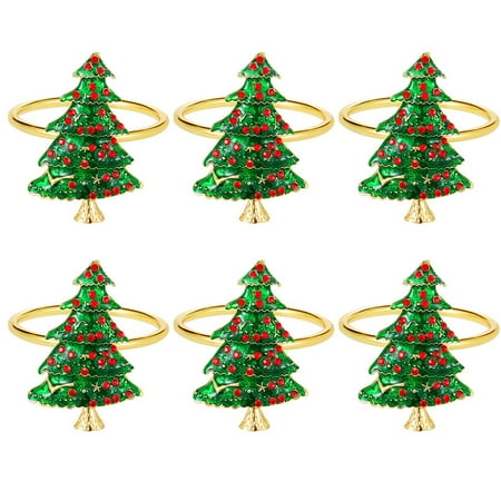 Kiskick Elegant Napkin Holders Enamel Christmas Napkin Rings Set Xmas Tree Reindeer Snowflake Design Elegant Table Decor for Christmas Wedding Party 6pcs
Kiskick Elegant Napkin Holders Enamel Christmas Napkin Rings Set Xmas Tree Reindeer Snowflake Design Elegant Table Decor for Christmas Wedding Party 6pcs