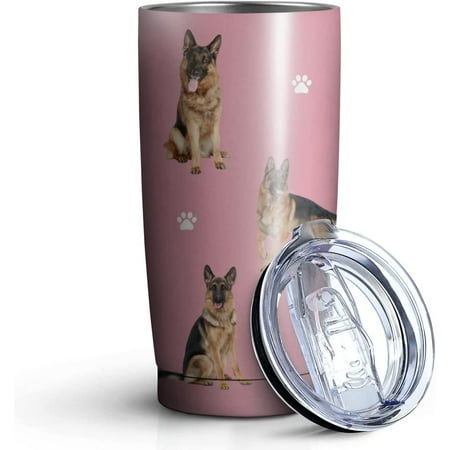 German Shepherd Design Tumbler Stainless Steel Insulated Travel Coffee Cups with Lid and Straw Ideal Memorial Gift for Dog Dad/Mom 20oz
German Shepherd Design Tumbler Stainless Steel Insulated Travel Coffee Cups with Lid and Straw Ideal Memorial Gift for Dog Dad/Mom 20oz
