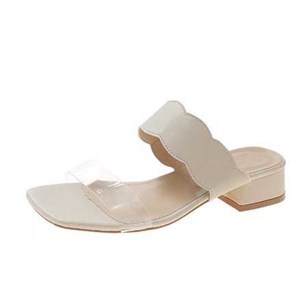 sandals for Women Fashion Summer Women Sandals Thick Heel Middle Heel Transparent Strap Open Toe Casual Solid Color PU Dress Sandals for Women Beige
sandals for Women Fashion Summer Women Sandals Thick Heel Middle Heel Transparent Strap Open Toe Casual Solid Color PU Dress Sandals for Women Beige