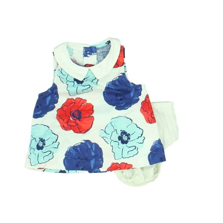 Pre-owned Janie and Jack Girls Red | White | Blue Tank Top size: 6-12 Months