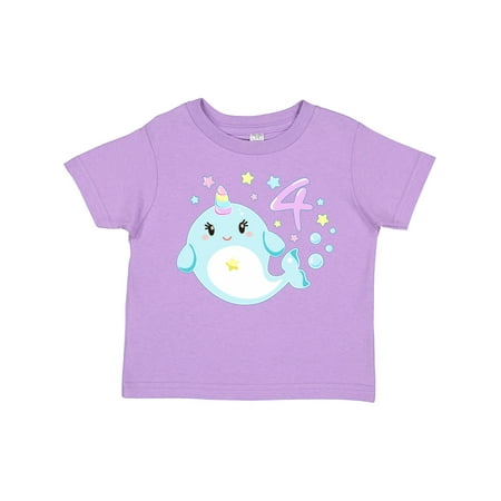 Inktastic Happy 4th Birthday with Cute Narwhal Stars and Bubbles Gift Toddler Boy or Toddler Girl T-Shirt
Inktastic Happy 4th Birthday with Cute Narwhal Stars and Bubbles Gift Toddler Boy or Toddler Girl T-Shirt