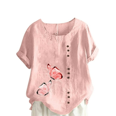 Plus Size Corset Tops for Women Women s Summer Oversize Casual Round-Neck Short Sleeve Flower Printing Loose Shirt Tops Butterfly Printed Corset Tops for Women Pink 4XL
Plus Size Corset Tops for Women Women s Summer Oversize Casual Round-Neck Short Sleeve Flower Printing Loose Shirt Tops Butterfly Printed Corset Tops for Women Pink 4XL