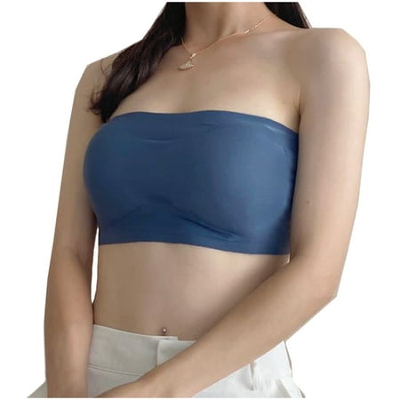 HWRETIE Bras for Women Push Up Plus Size Ice Silk Strapless Strapless with Traceless Breathable Underwear Inside Clearance Blue One Size
HWRETIE Bras for Women Push Up Plus Size Ice Silk Strapless Strapless with Traceless Breathable Underwear Inside Clearance Blue One Size