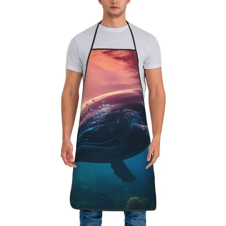Uemuo Sunshine Ocean Whale Printed Bib Apron Adjustable Water and Oil Resistant Cooking Kitchen Chef Apron for Women Men
Uemuo Sunshine Ocean Whale Printed Bib Apron Adjustable Water and Oil Resistant Cooking Kitchen Chef Apron for Women Men