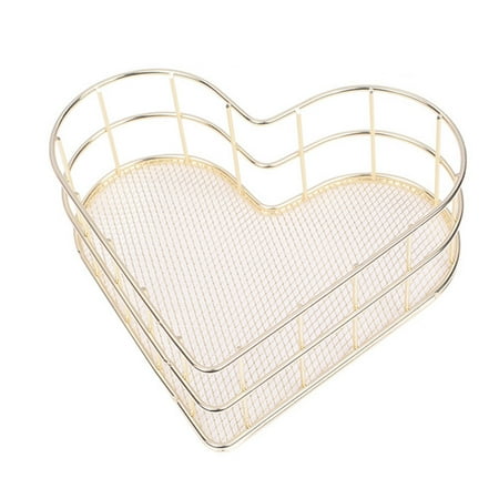 Wrought Iron Storage Tray Nordic Minimalist Heart Shaped Metal Tray Home Decoration (Golden)
Wrought Iron Storage Tray Nordic Minimalist Heart Shaped Metal Tray Home Decoration (Golden)