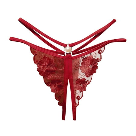 Qcmgmg Low Rise Womens Underwear Breathable T-Back Lace Panties Crotchless Solid Thong Wine Red One Size
Qcmgmg Low Rise Womens Underwear Breathable T-Back Lace Panties Crotchless Solid Thong Wine Red One Size