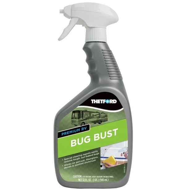 Premium RV Bug Bust - Sun-Baked Bugs Cleaner, Safe On RVs / Cars / Boats / Motorcycles - 32 oz - Thetford 32613