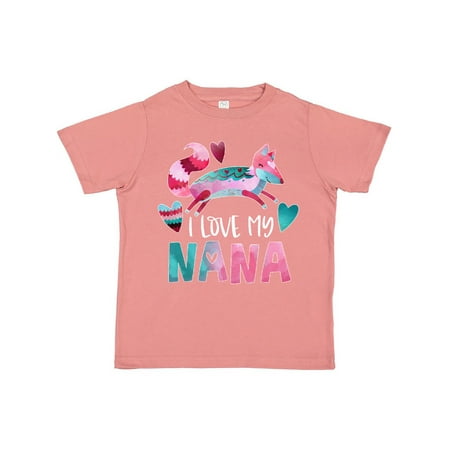 Inktastic I Love My Nana Pink and Blue Fox with Hearts Gift Toddler Boy or Toddler Girl T-Shirt
Inktastic I Love My Nana Pink and Blue Fox with Hearts Gift Toddler Boy or Toddler Girl T-Shirt