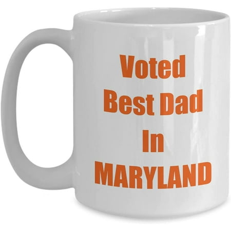 Voted Best Dad In MARYLAND Large Jumbo 15oz Coffee Mug Awesome Present Idea