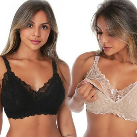 2 Breastfeeding Bras Lace Pregnant Sexy Women s Lingerie