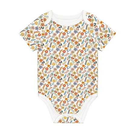 Coaee Retro Floral for Soft Cotton Baby Short-Sleeve Bodysuit Baby Girls Boys Bodysuit Romper
Coaee Retro Floral for Soft Cotton Baby Short-Sleeve Bodysuit Baby Girls Boys Bodysuit Romper