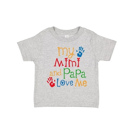 Inktastic Mimi and Papa Love Me Gift Toddler Boy or Toddler Girl T-Shirt
