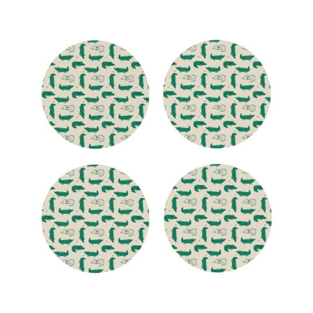 Yiaed Cartoon Crocodile Print Leather Coasters for Drinks - Cup Coasters Coffee Table Kitchen Table Bar Home & Office Gifts Handmade Drink Coasters-Round Shape
Yiaed Cartoon Crocodile Print Leather Coasters for Drinks - Cup Coasters Coffee Table Kitchen Table Bar Home & Office Gifts Handmade Drink Coasters-Round Shape