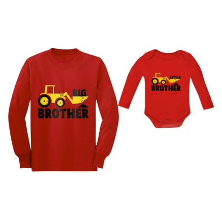 Big Brother Little Brother Long Sleeve Shirts Tractor Loving Boys Siblings Set Toddler/Kids Long sleeve T-Shirt Red 4T / Baby Long Sleeve Bodysuit Red 12M (6-12M)
Big Brother Little Brother Long Sleeve Shirts Tractor Loving Boys Siblings Set Toddler/Kids Long sleeve T-Shirt Red 4T / Baby Long Sleeve Bodysuit Red 12M (6-12M)