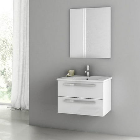 ACF by Nameeks ACF DA01-GW Dadila 24-in. Single Bathroom Vanity Set - Glossy White