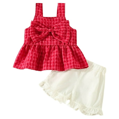 Summer Toddler Girls Sleeveless Bowknot Tops Shorts 2PCS Outfits Set For Kids Clothes Infant Baby Fashion Dailywear Child Clothing
Summer Toddler Girls Sleeveless Bowknot Tops Shorts 2PCS Outfits Set For Kids Clothes Infant Baby Fashion Dailywear Child Clothing