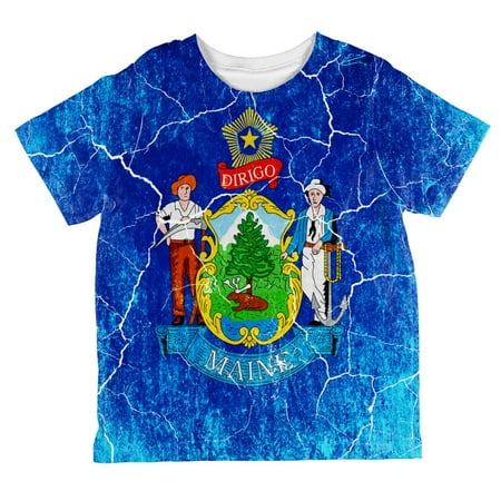 Maine Vintage Distressed State Flag All Over Toddler T Shirt Multi 2T
Maine Vintage Distressed State Flag All Over Toddler T Shirt Multi 2T
