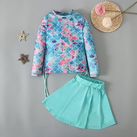 Augper Baby Girl Clothes Long Sleeve Fall Winter Clearance Infant Girls Swimwear Girls Fish Long Sleeve Top Shorts Skirt Beach Two Piece Split Swimsuit Light blue
Augper Baby Girl Clothes Long Sleeve Fall Winter Clearance Infant Girls Swimwear Girls Fish Long Sleeve Top Shorts Skirt Beach Two Piece Split Swimsuit Light blue