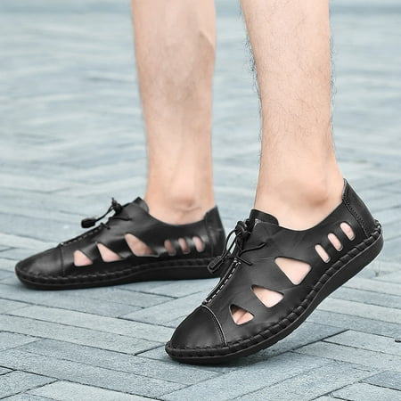 Men‘s Handmade Stitching Leather Sandals Outdoor Casual Durable Summer Hollow Out Walking Shoes
Men‘s Handmade Stitching Leather Sandals Outdoor Casual Durable Summer Hollow Out Walking Shoes