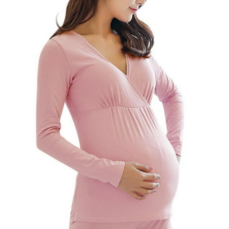 Soft Maternity Nightgown Breastfeeding Pregnancy Top Sleepwear V-Neck Long Sleeve Pajamas Top
Soft Maternity Nightgown Breastfeeding Pregnancy Top Sleepwear V-Neck Long Sleeve Pajamas Top
