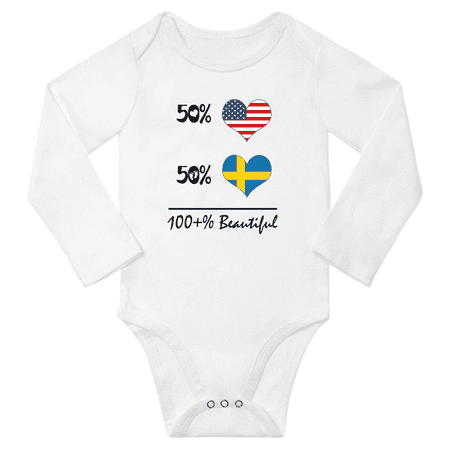 50% Swedish + 50% American = 100+% Beautiful Baby Long Sleeve Bodysuit (White 6 Months)
50% Swedish + 50% American = 100+% Beautiful Baby Long Sleeve Bodysuit (White 6 Months)