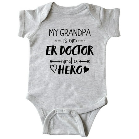 Inktastic My Grandpa is an ER Doctor and a Hero Gift Baby Boy or Baby Girl Bodysuit