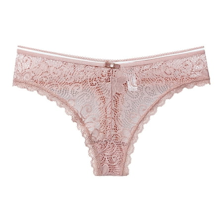 

zuwimk Underwear Women Womens Thongs Underwear Cotton Breathable Low Rise Hipster Panties Pink L