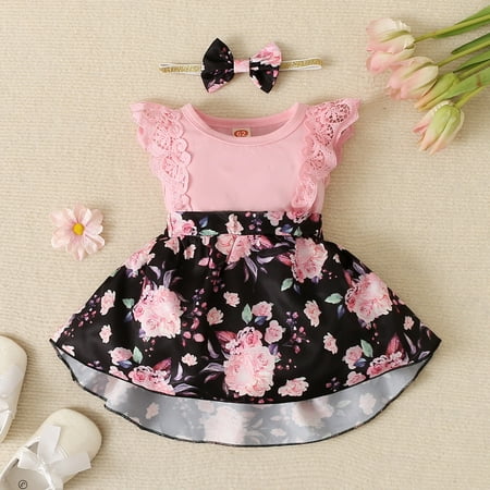 NIUREDLTD Babys Girls Summer Sleeveless Flower Prints Romper Bodysuit With Headband 2PCS Clothes
NIUREDLTD Babys Girls Summer Sleeveless Flower Prints Romper Bodysuit With Headband 2PCS Clothes